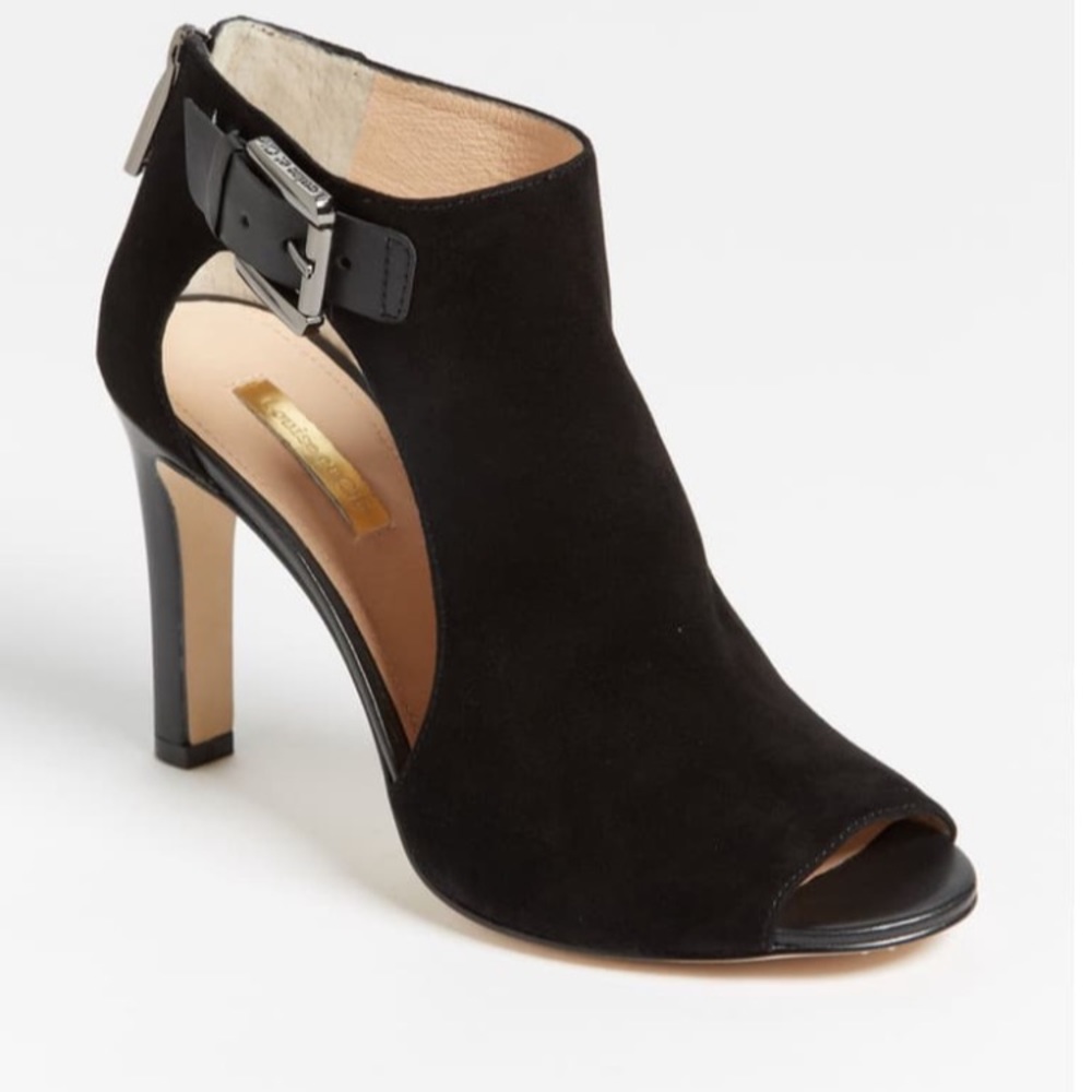 Louise et Cie “Olivia” Black Suede bootie, sz 8.5